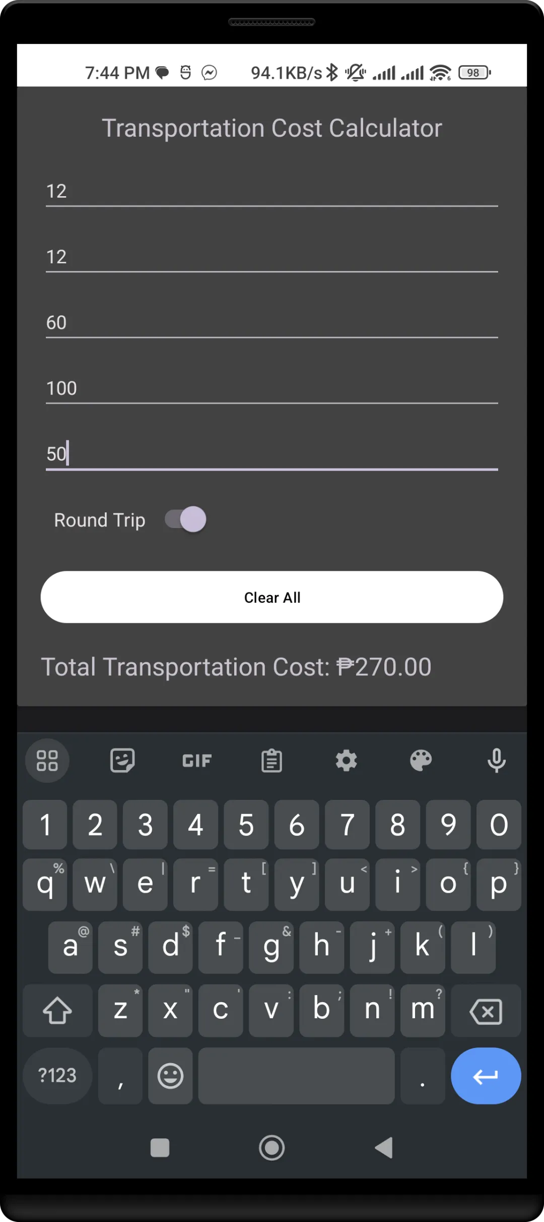 TranspoPh app screen 2